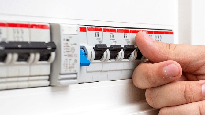 How to reset a tripped safety switch